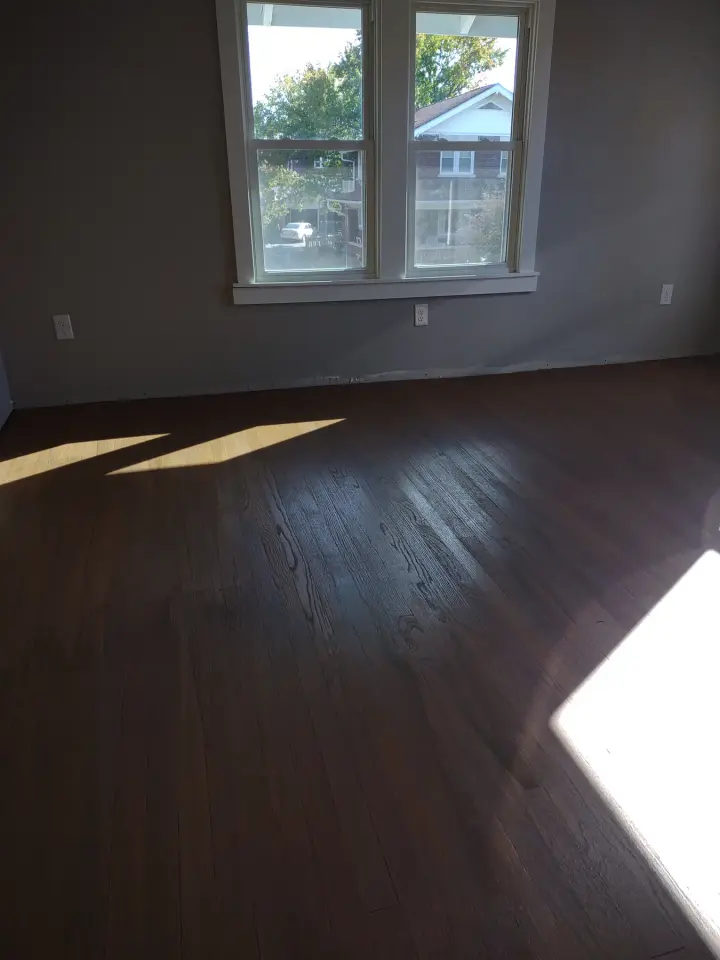 Floors, Tile & Drywall: Refinished hardwood floor